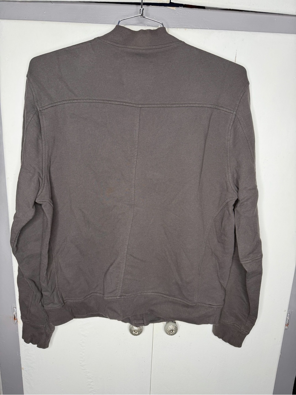 Lucky Brand Men's Zip-Up Sweatshirt Bomber Jacket Size Large Gray 100 cotton - Picture 5 of 13